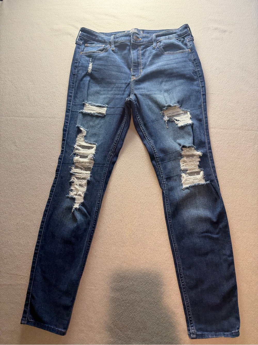 Hollister Ultra-Rise Super Skinny Distressed Jeans 13R W31 L28